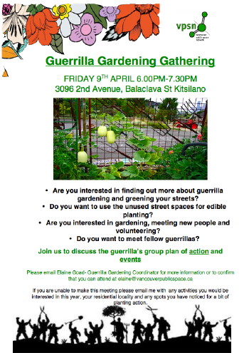 Guerrilla Gardening Meeting Poster