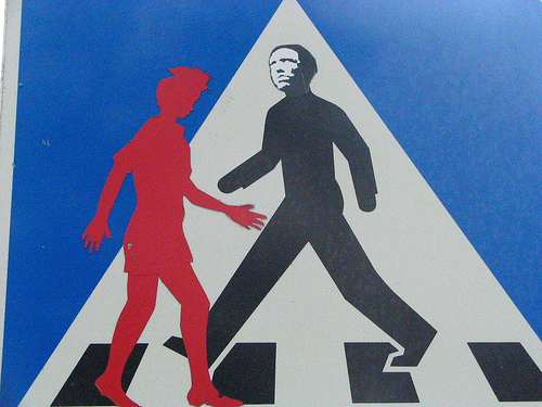 pedestrian crossing sign, Stokholm